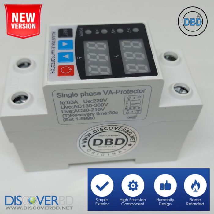 Over Voltage & Current Protector  220 Volt, 63A - Image 4