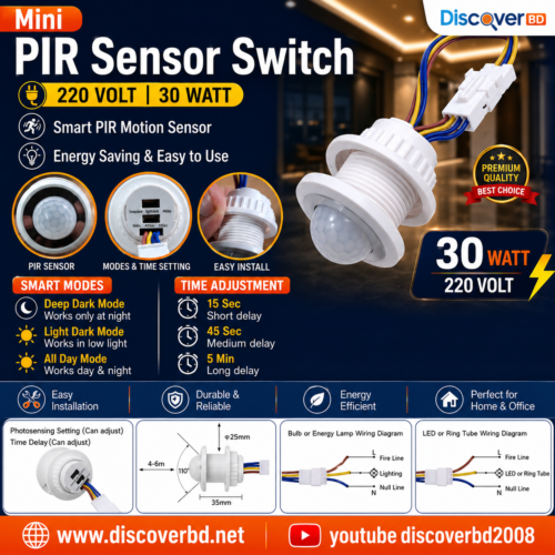 Mini PIR Sensor 220 Volt - Image 7