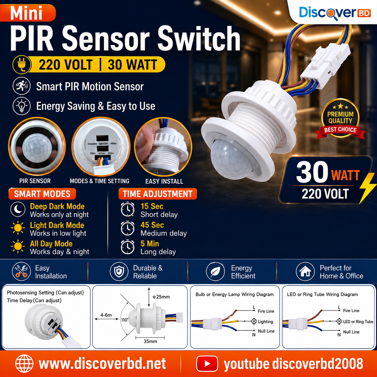 Mini PIR Sensor 220 Volt - Image 7