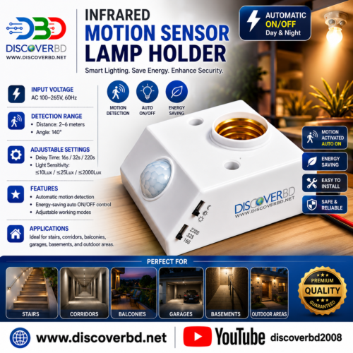 PIR Motion Sensor Light Holder E27 - Image 3