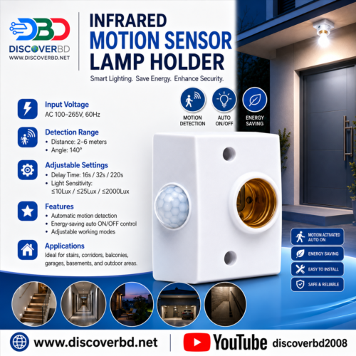 PIR Motion Sensor Light Holder E27 - Image 4