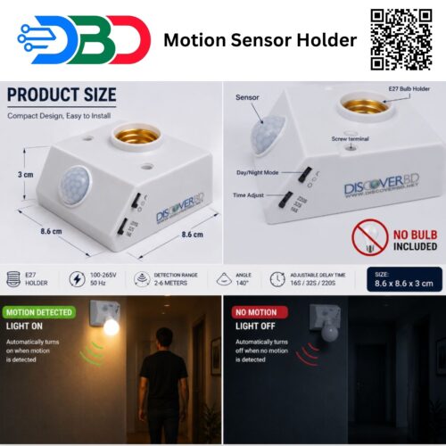 PIR Motion Sensor Light Holder E27 - Image 5