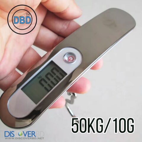 Weiheng Silver Digital Travel Scale Portable Big Hook 50KG