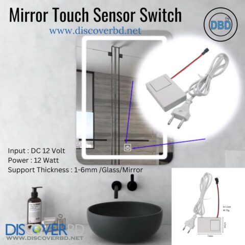 Mirror Touch Sensor with Adapter 220 Volt Input