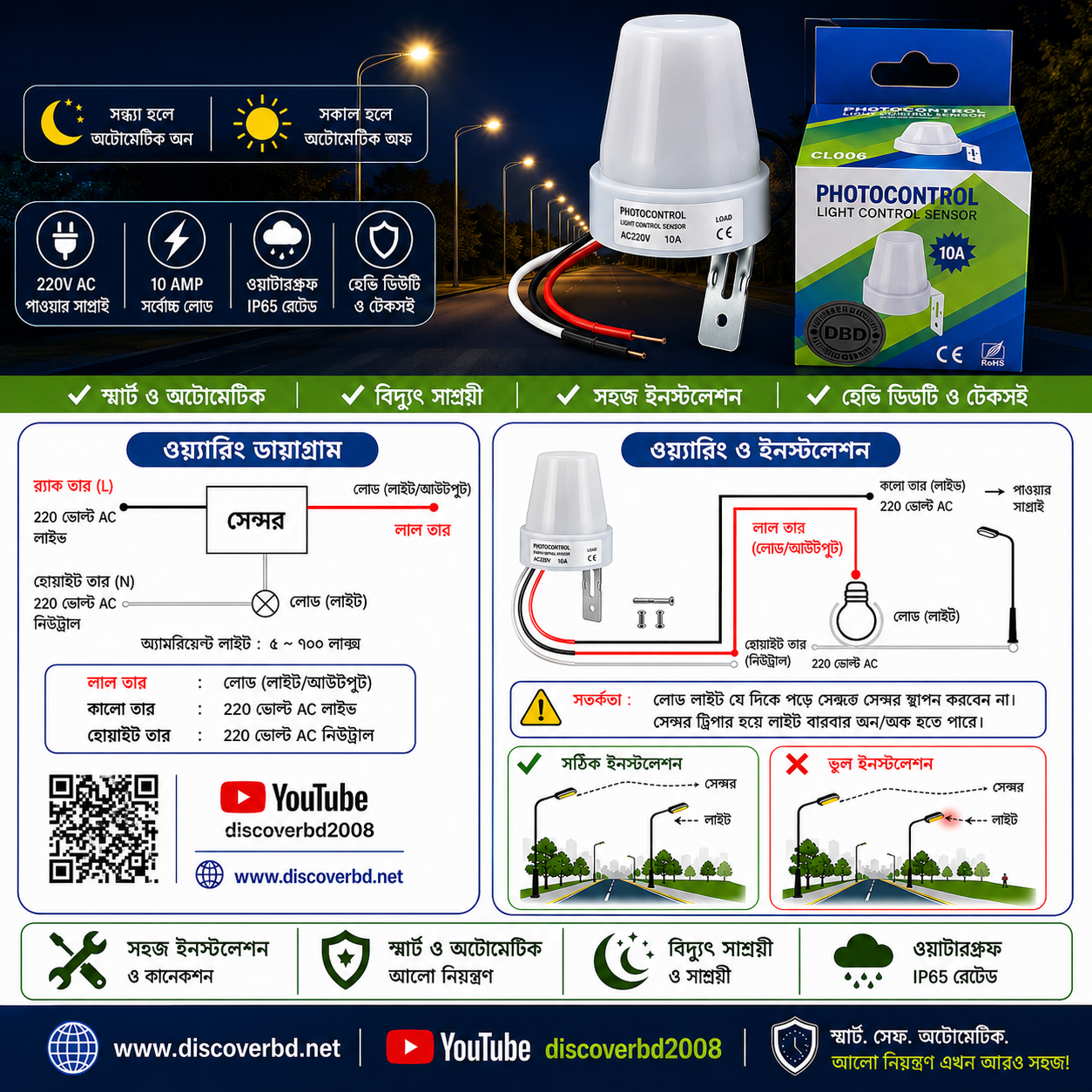 Photo Sensor Switch New 10A - Image 2