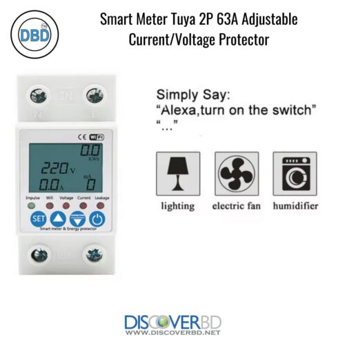 Smart Meter Tuya 2P 63A Adjustable Current/Voltage Protector - Image 4