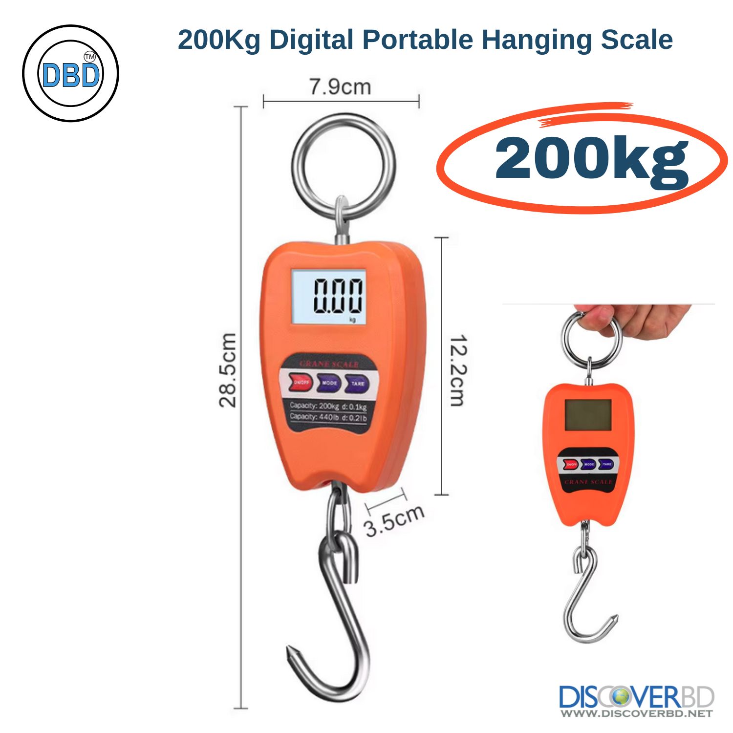 200kg Portable Digital Scale - Image 2