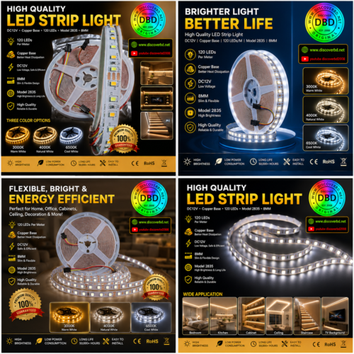 Flexible 12 volt LED Strip Light - Image 3