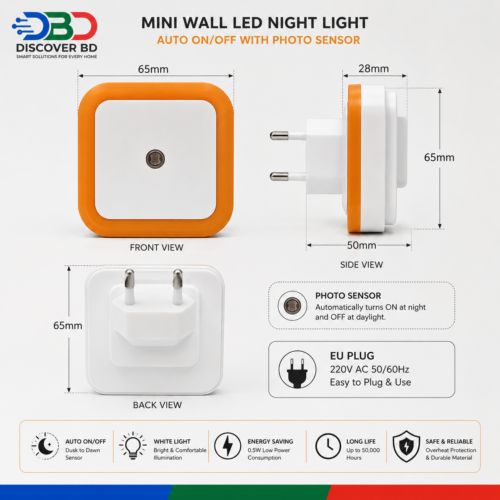 Auto ON/OFF with Photo Sensor | White Light | EU Plug | 220V - Image 5